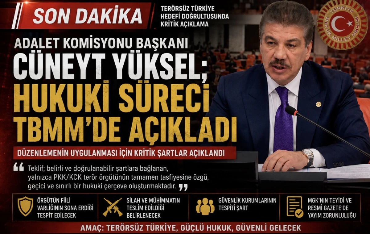 Adalet Komisyonu Başkanı C&uuml;neyt Y&uuml;ksel; Hukiki S&uuml;reci TBMM&rsquo;de A&ccedil;ıkladı