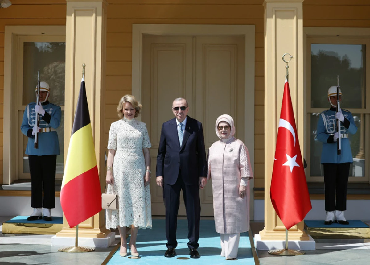 Cumhurbaşkanı Erdoğan, Bel&ccedil;ika Krali&ccedil;esi Mathilde ile g&ouml;r&uuml;şt&uuml;