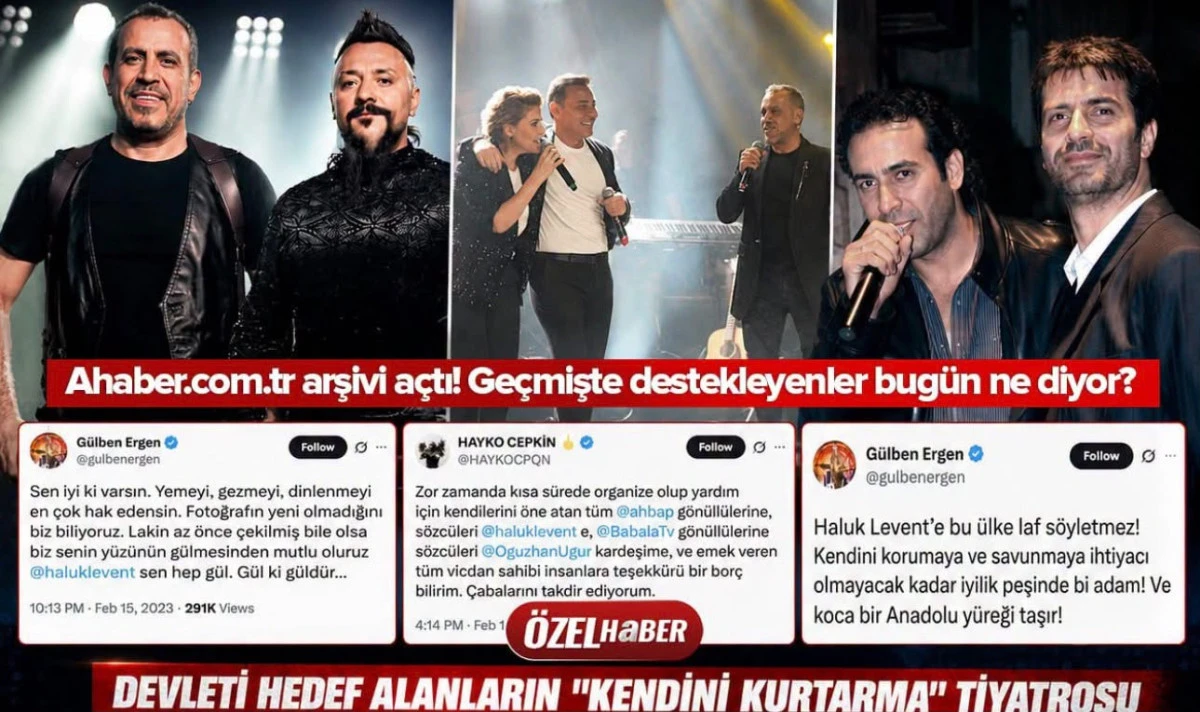  Ge&ccedil;mişte Haluk Levent'e Destek Veren İsimler Bug&uuml;n Ne Diyor?