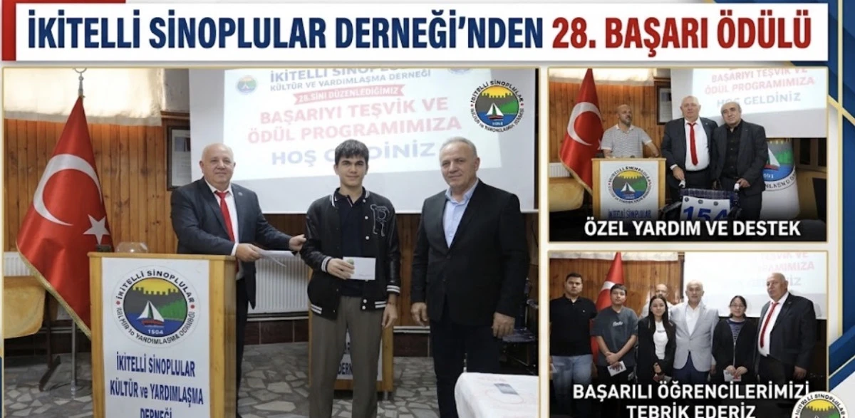 İkitelli Sinoplular Derneği&rsquo;nden 28. Başarı &Ouml;d&uuml;l&uuml; 